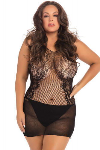 Миниатюрное платье-сетка с орнаментом