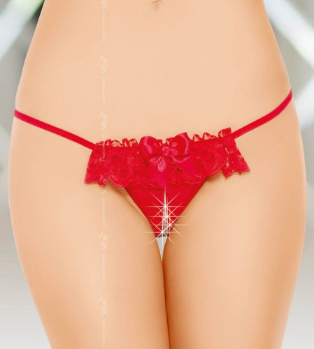 Трусики с разрезом и бантиком