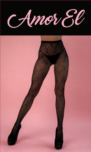 Колготки с рисунком в сетку