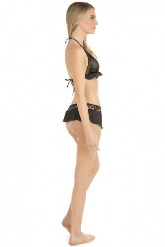 Роскошный комплект лиф с оборкой и пояс-стринги