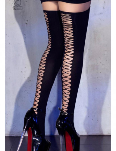 Чулки с имитацией шнуровки Chilirose 4398 черный