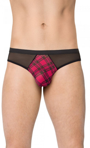 Сексуальные трусы с клетчатой вставкой