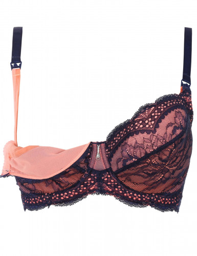 Бюстгальтер для кормления синий/розовый